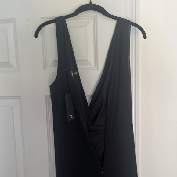 Lulus Long Black Dress, Never Worn - Picture 4 of 8